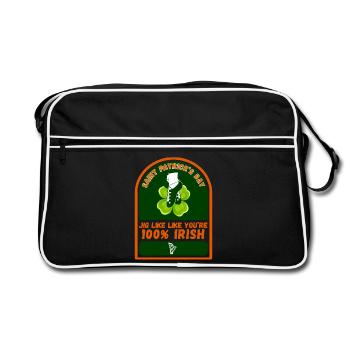 SAINT PATRICK'S DAY - Sac Retro - noir/blanc - Devant