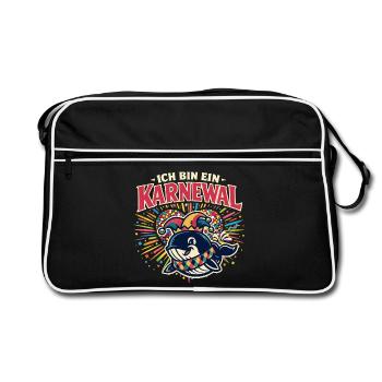 Cadeau d’anniversaire Carnaval 2026 Alaaf - Sac Retro - noir/blanc - Devant