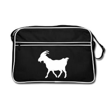 Goat white - Retro Bag - black/white - Front