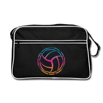 Ballon de volley-ball - Sac Retro - noir/blanc - Devant