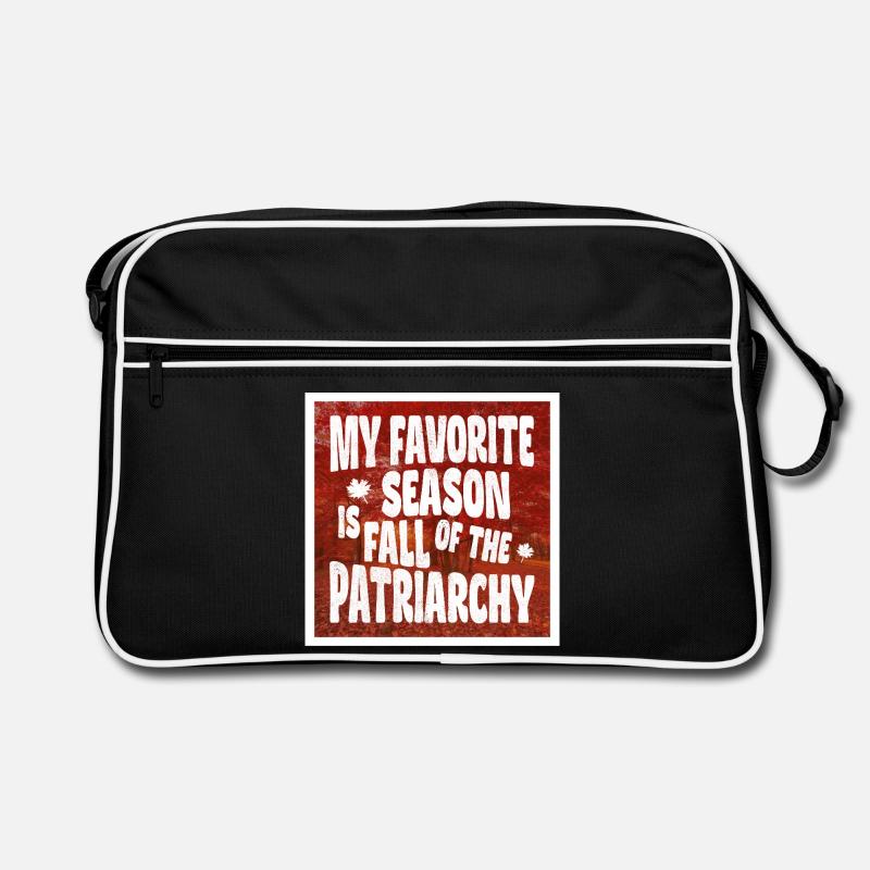 Ma saison préférée est La Chute du Patriarcat - Sac Retro - noir/blanc