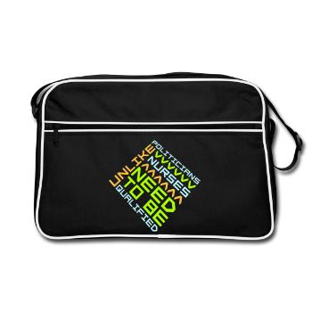 Unlike Politicians Nurses Need To Be Qualified - Retro Bag - black/white - Front