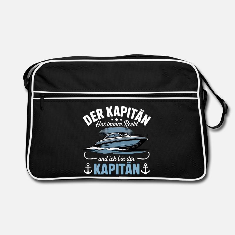 Capitaine de bateau, permis de bateau Sac Retro