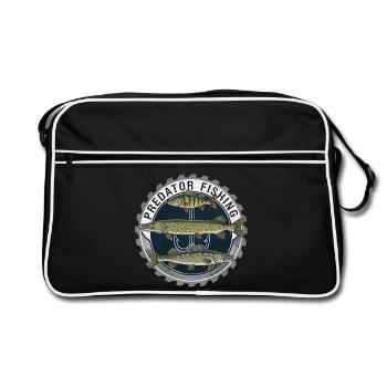 Pêche aux prédateurs Raubfisch Angeln - Sac Retro - noir/blanc - Devant