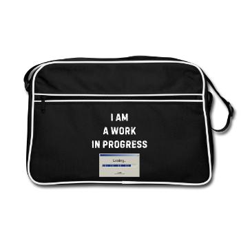 Work in progress – Loading bar - Retro Bag - black/white - Front