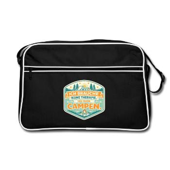 Camping humor: Goodbye therapy - Retro Bag - black/white - Front