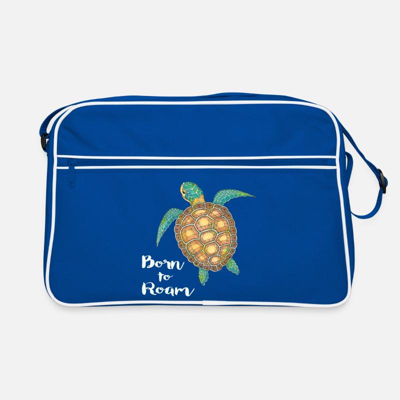 Sea Turtle Born to roam Retro Bag