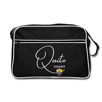Quito Ecuador, elegant design Quito - Retro Bag - black/white - Front