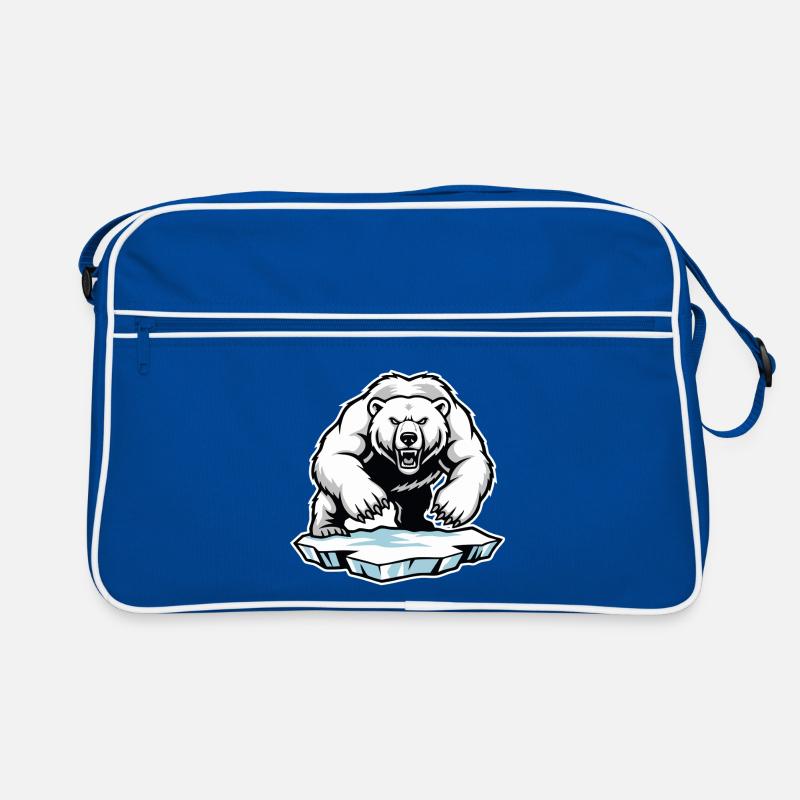 Arktischer Eisbär Maskottchen Maskottchen Bär Retro Tasche