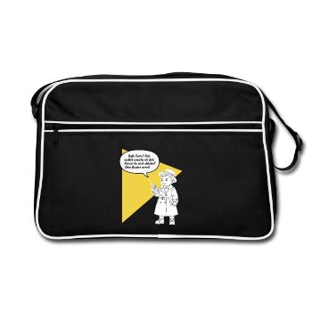 Bonjour tante - tu décroches ? Ton frère est drôle, agaçant - Sac Retro - noir/blanc - Devant