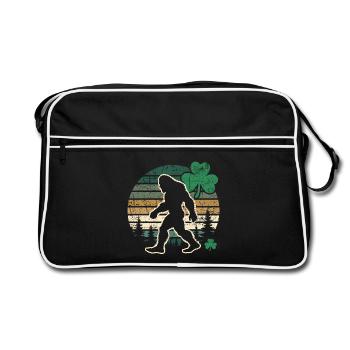 Big Foot St. Patrick's Day - Retro Bag - black/white - Front