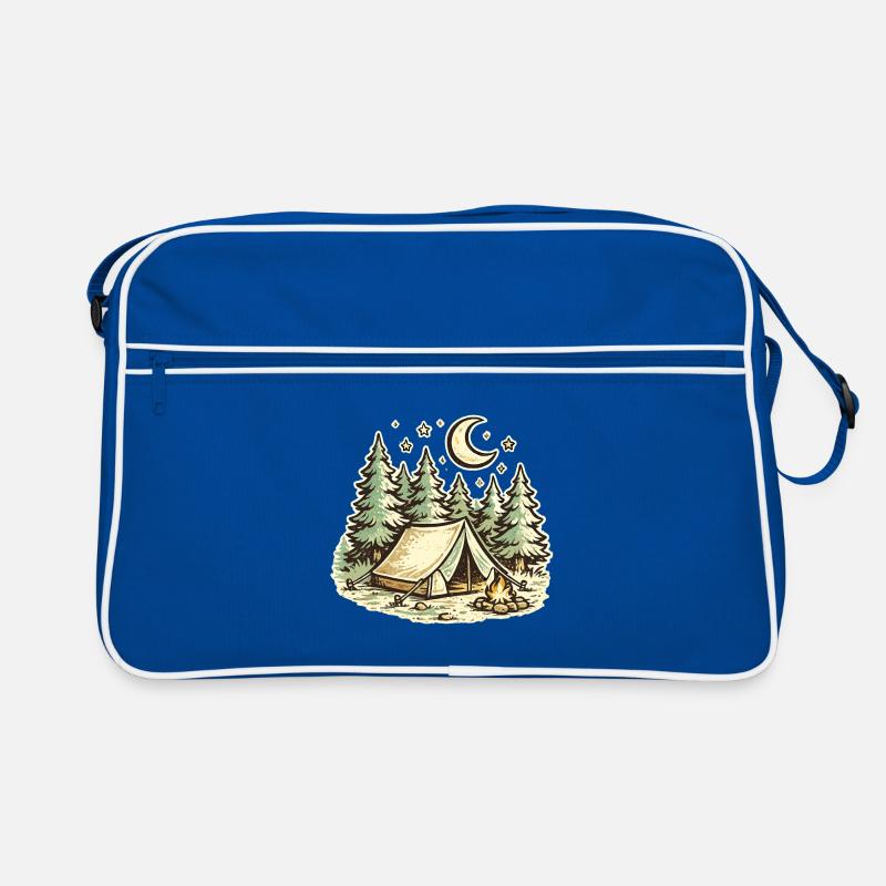 Forest Camping Moonlight Nights Retro Bag