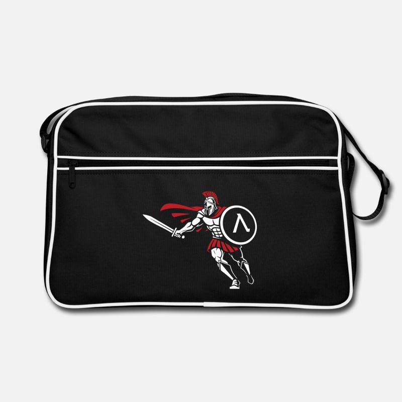 Spartan Attack Sword Shield Spartan Mascot Retro Bag