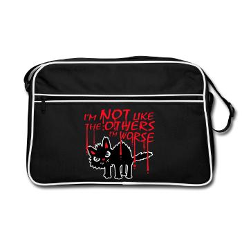 Black Cat I'm Not Like The Others I'm Worse - Retro Bag - black/white - Front
