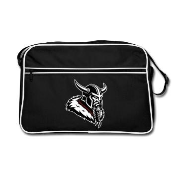 Viking Conqueror Norse Mascot Profile Warrior - Retro Bag - black/white - Front
