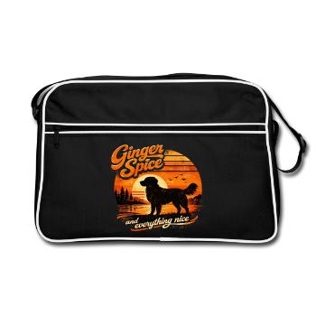 Toller Retro 70s: Ginger Spice & Everything Nice - Retro Tasche - Schwarz/Weiß - Vorne