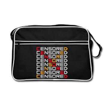 Déclaration drôle censurée Logo de la liberté - Sac Retro - noir/blanc - Devant