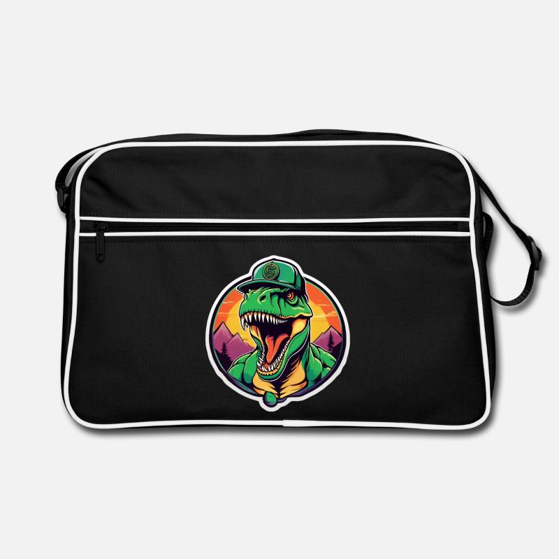 T-Rex Retro Sunset Cap - Retro Bag - black/white