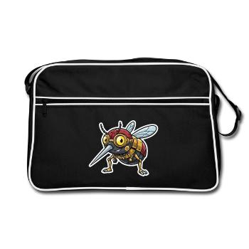 Mosquito Scout Steampunk Red and Gold - Retro Bag - black/white - Front