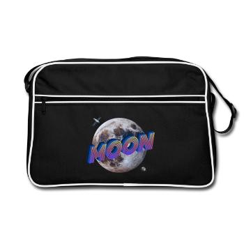 Moon - Outer Space Series - Retro Bag - black/white - Front