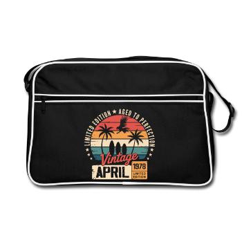 1978 Avril Anniversaire Légende Avril 1978 - Sac Retro - noir/blanc - Devant