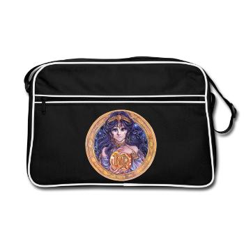 Don du signe du zodiaque Vierge - Sac Retro - noir/blanc - Devant