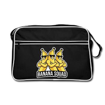 Banane Rigolote : Design Fruit et Humour - Sac Retro - noir/blanc - Devant