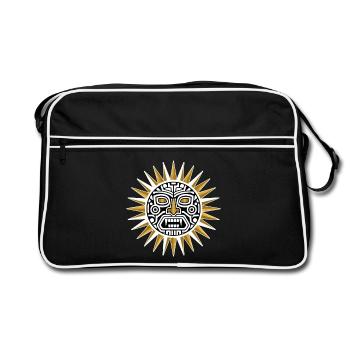 Soleil tribale noir doré - Sac Retro - noir/blanc - Devant