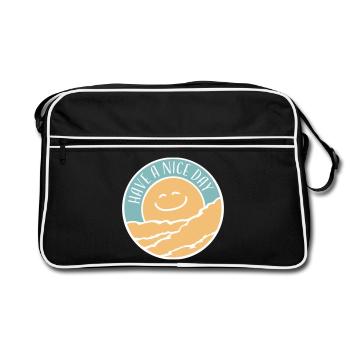 Have A Nice Day Funny Sarcastic Saying Cute - Retro Bag - black/white - Front