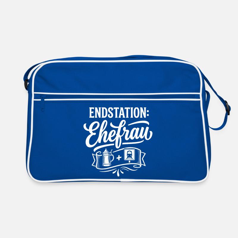 Endstation Ehefrau JGA Junggesellenabschied Retro Tasche