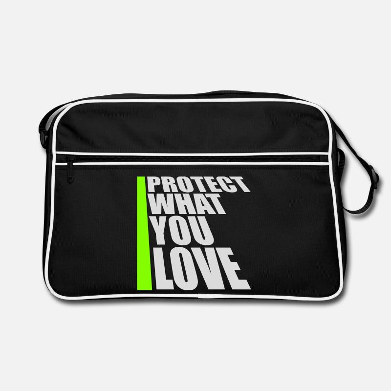 Déclaration de protection de la nature Protéger ce que vous aimez Logo de la Déclaration de Protection de la Nature Sac Retro