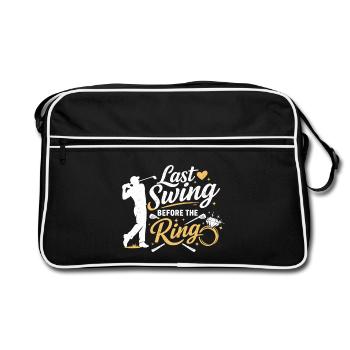 Bachelor Party Golf Groom: Last Swing Before the Ring - Retro Bag - black/white - Front