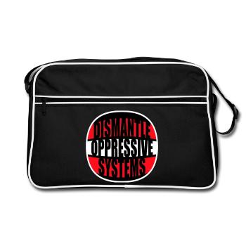 Déclaration d’activisme pour démanteler les systèmes oppressifs - Sac Retro - noir/blanc - Devant