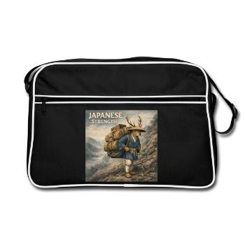 Conception japonaise de Shika Bokka - Sac Retro - noir/blanc - Devant