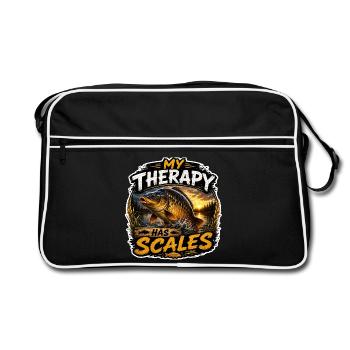 My Therapy Has Scales Carp Fishing - Retro Bag - black/white - Front