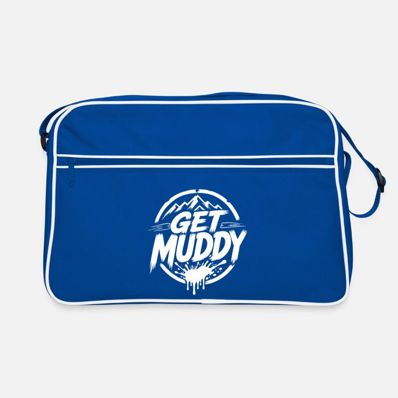 Get Muddy - Logo blanc Sac Retro
