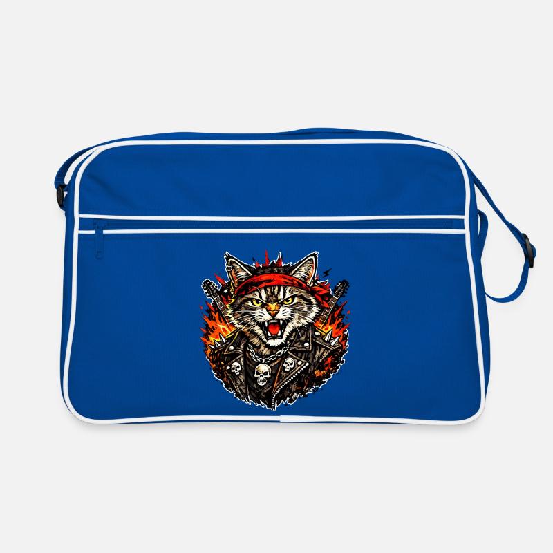 Rocker Katze Retro Tasche