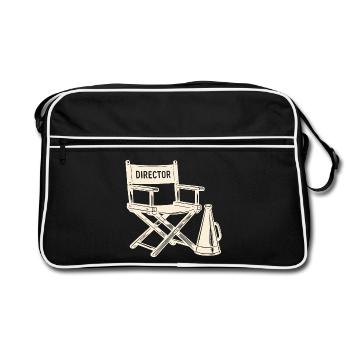 Fauteuil de réalisateur pour les amateurs de cinéma - Sac Retro - noir/blanc - Devant