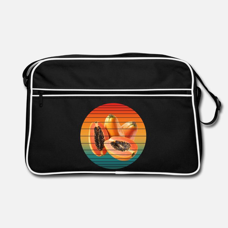 Fruit de papaye - Sac Retro - noir/blanc