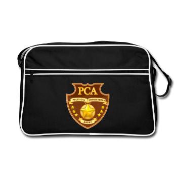 Insigne d’agent du politiquement correct - Sac Retro - noir/blanc - Devant