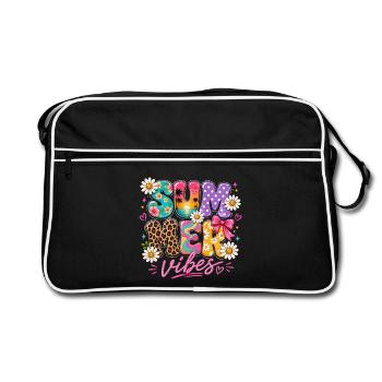 Ambiances d’été – Décor estival coloré - Sac Retro - noir/blanc - Devant
