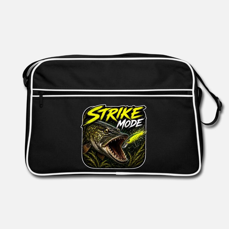 Strike-Mode Hechtfischerei-Design Retro Tasche