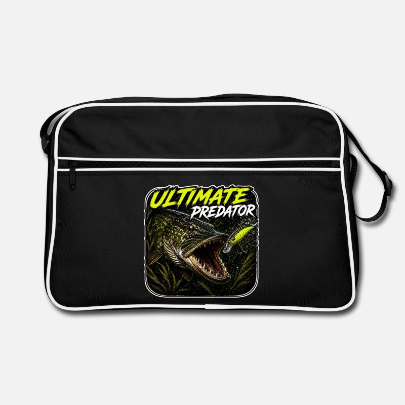 Ultimatives Predator-Hechtfang-Design Retro Tasche