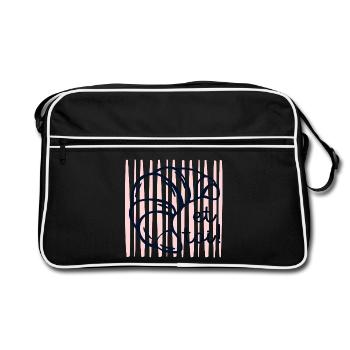 Croissant et toi - Sac Retro - noir/blanc - Devant