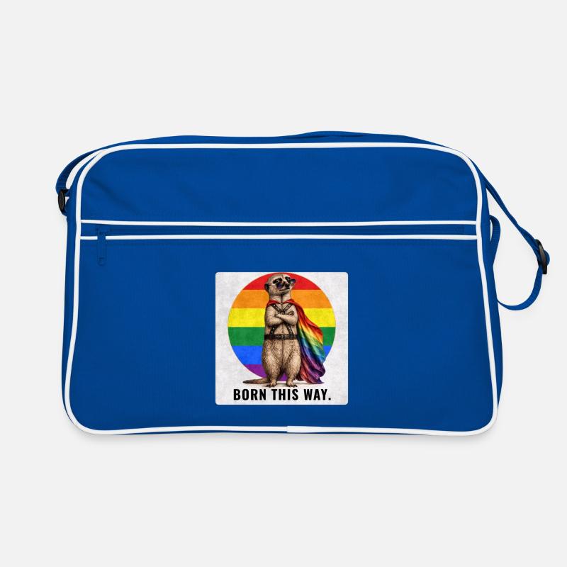 Born This Way LGBTQ Pride Suricate Design Sac Retro