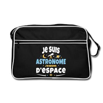 T-shirt Astronome : Espace et Astres - Sac Retro - noir/blanc - Devant