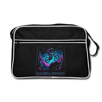 Neon Synthwave Madeira Enduro MTB Jump - Retro Bag - black/white - Front