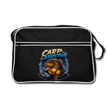 Carp Fishing Carp Addiction - Retro Bag - black/white - Front