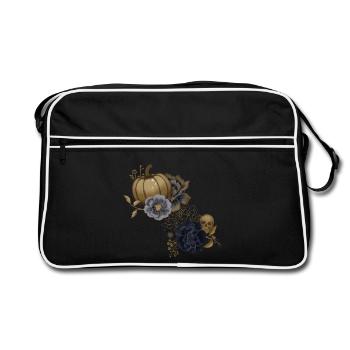 Midnight Bloom - Retro Bag - black/white - Front