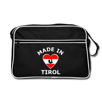 Made Tyrol Heart Motif - Retro Bag - black/white - Front